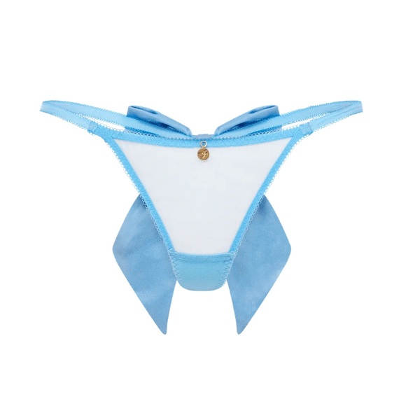 NWT Agent Provocateur Oriana Trixie Thong Panties in Baby Blue size 3 - Picture 1 of 14